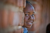 Child in Zambia at her school
