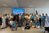 Picture of youth ambassadors gathered for a Youth Gathering in 2025 at Mladifest.