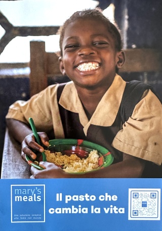 Cover of Italian leaflet for Mary's Meals.